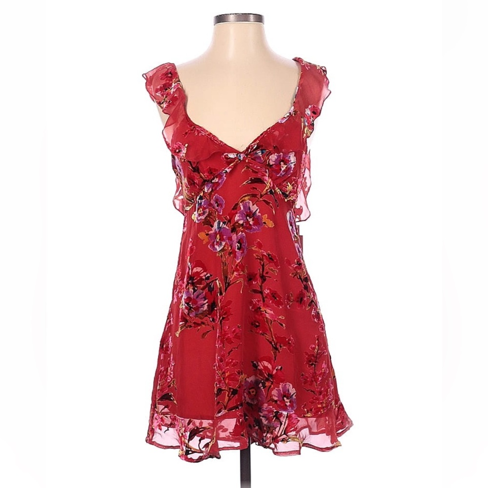 Rat & Boa Red Floral Dress